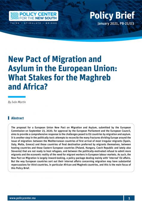 New Pact Of Migration And Asylum In The European Union: What Stakes For ...